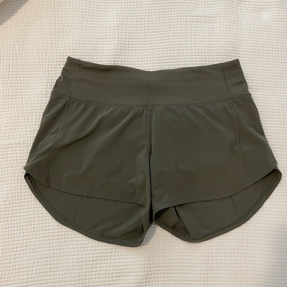 Lululemon Mid-Rise 4’ Speed Up Shorts Sage